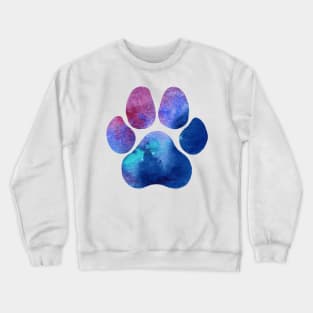 Blue and Purple Paw Print Crewneck Sweatshirt